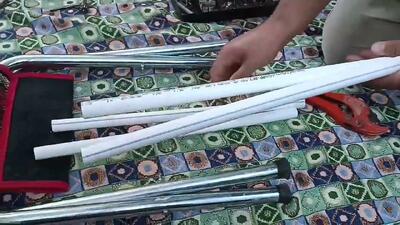 آموزش ساخت صندلی تاشو با لوله پلاستیکی