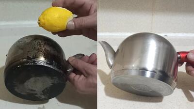 نحوه تمیز کردن قوری سیاه شده با جرم آهکی