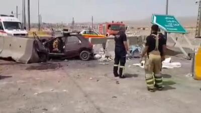 تصادف جاده خاوران ۲ فوتی به جا گذاشت