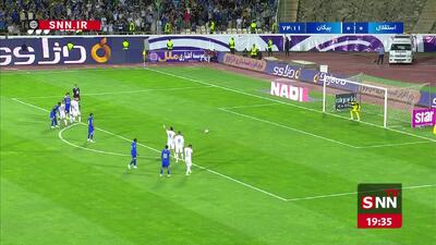 گل استقلال به پیکان توسط رامین رضاییان