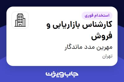 استخدام کارشناس بازاریابی و فروش در مهرین مدد ماندگار
