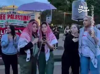 تظاهرات مردم نیویورک در روز جهانی حمایت از غزه + فیلم