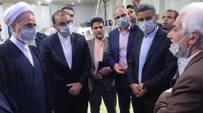 بازدید آیت الله اعرافی از یک واحد صنعتی در میبد