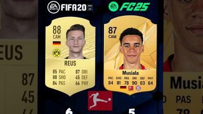 مقایسه ریتینگ بهترین ترکیب بوندسلیگا در FIFA 20 و EA FC 25 - پارس فوتبال