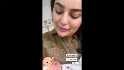 تصاویر جدید میترا ابراهیمی یک ماه پس از تولد دخترش رومی؛ همسر پیمان قاسم‌خانی در کنار فرزند زیبایش