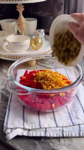 سالاد خیلی خوشمزه و شیک‌ برای میز مهمانی و تولد + فیلم