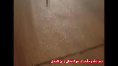 فیلم تصادف هولناک در اتوبان زین‌ الدین / جسد سرنشین 25 ساله به سختی شناسایی شد