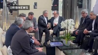 گفتگوی هیات دیپلماتیک و کارشناسی ایران در مسقط پیش از آغاز مذاکرات + فیلم