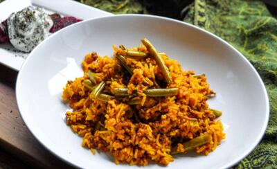 طرز تهیه لوبیا پلو گیاهی - سبک ایده آل