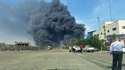 نمای نزدیک از حادثه انفجار بندر شهید رجایی+ویدئو