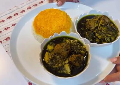 مراحل تهیه خورشت ریواس و خورشت کنگر با یک دستور تهیه مشترک!