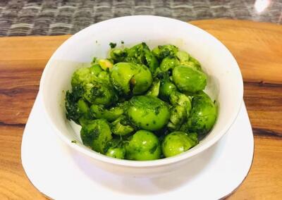طرز تهیه هلی کتنی (گوجه سبز کوبیده) دسر خاص شمالی