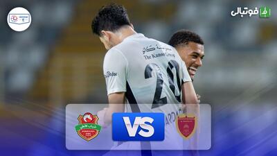 خلاصه بازی الوحده امارات 2-2 شباب الاهلی (گلزنی آزمون و عزت اللهی)