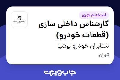 استخدام کارشناس داخلی سازی (قطعات خودرو) - آقا در شتابران خودرو پرشیا