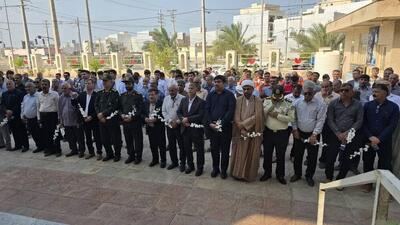 تجدید میثاق با شهدا به مناسبت هفته کار و کارگر در گناوه