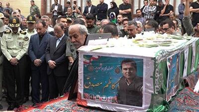 تشییع پیکر محیط بان کاظم مصدق در گرگان و کردکوی