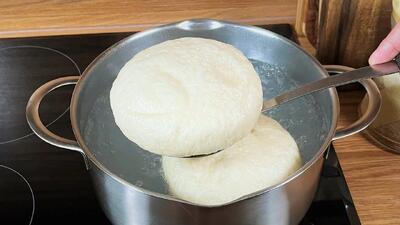 دیگه نان نخرید / طرز تهیه نان باگت پوک و تازه با آب جوش
