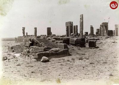 عکس/ نمایی بی نظیر از شکوه و عظمت تخت جمشید در دوران قاجار | اقتصاد24
