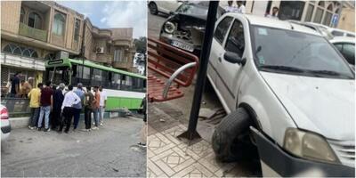 رانندگی با اتوبوس به سبک GTA در کرمان +فیلم