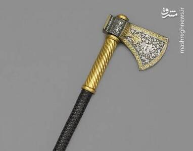 تصویری دیده نشده از تبرزین ایرانی که در سال ۱۷۴۰ میلادی ساخته شده است