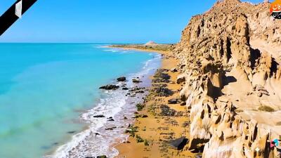 یکی از جاذبه های سواحل استان هرمزگان + فیلم