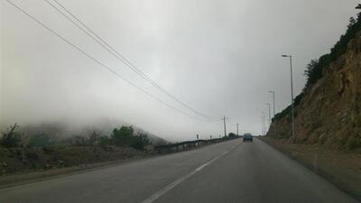 اکثر محورهای خراسان شمالی بارانی و لغزنده است