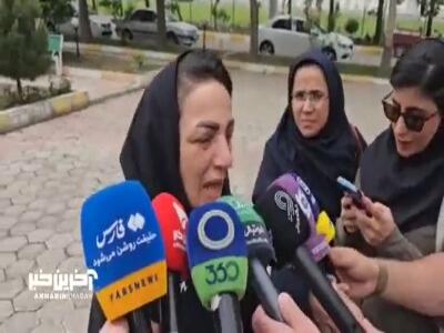 گفتگو با فروزان سلیمانی در حاشیه مراسم بدرقه تیم ملی فوتسال بانوان