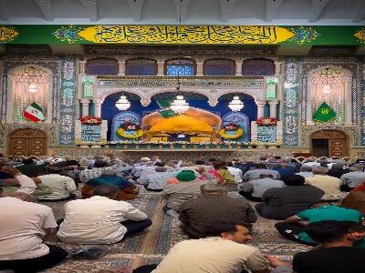 مدیحه‌سرایی حسن شالبافان در مراسم ولادت حضرت معصومه(س)