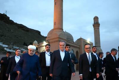 پزشکیان در سفر به باکو از کدام امام‌زاده زیارت کرد؟ + تصاویر