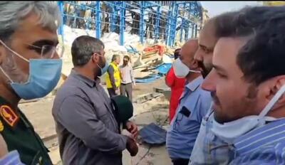 واکنش فرزند یکی از مفقودان حادثه انفجار بندر شهید رجایی به حضور سردار سپاه + ویدئو | دستکش کارگری دستتان کردید و...