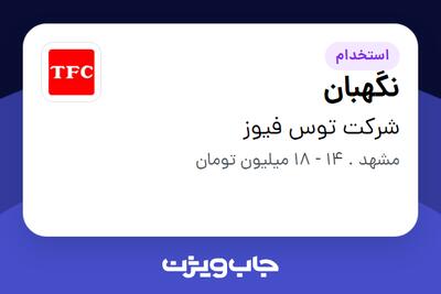 استخدام نگهبان - آقا در شرکت توس فیوز
