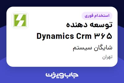 استخدام توسعه دهنده Dynamics Crm 365 در شایگان سیستم