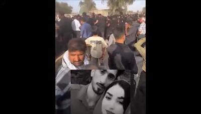 مراسم سوزناک خاکسپاری زوج جوان در بندرعباس /  وقتی سرنوشت مجال خوشبختی نداد