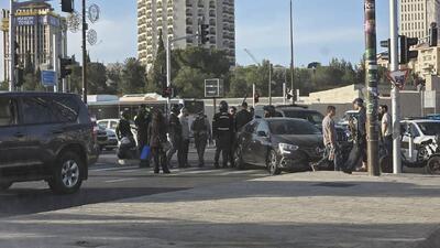 عکس/ تصادف کاروان اسکورت‌ نتانیاهو در قدس اشغالی