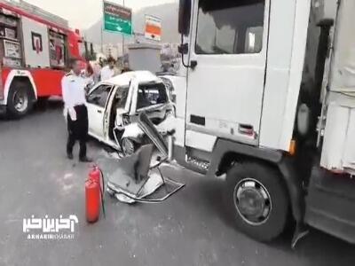 تصادف کامیون و پراید یک کشته و یک زخمی بر جا گذاشت