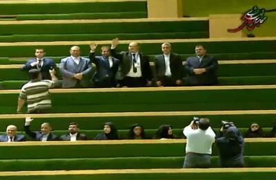 حضور نمایندگان مجلس بلغارستان در مجلس؛ نادری به زبان انگلیسی خوش آمدگویی کرد