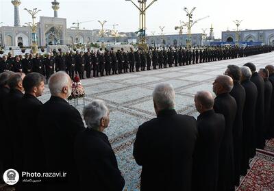 آیین خطبه‌خوانی خادمان رضوی به یاد درگذشتگان حادثه بندرعباس