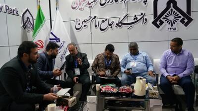 گشتی در غرفه دانشگاه جامع امام حسین (ع) / ارائه ۷۵ محصول دانش‌بنیان؛ از کوآدکوپر‌ها تا تونل باد