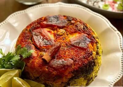 طرز تهیه شوید پلو با ته انداز مرغ مجلسی