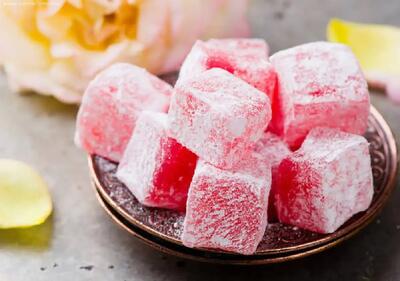 مواد لازم برای تهیه لوکوم انار، دسر خوشمزه!