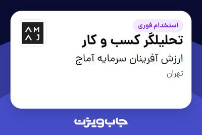 استخدام تحلیلگر کسب و کار در ارزش آفرینان سرمایه آماج