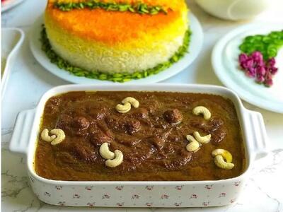 خورش فسنجان بدون گوشت |  سالم، خوش‌عطر و اقتصادی