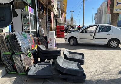 پلمب در انتظار متخلفین سد معبر در کرمانشاه - تسنیم