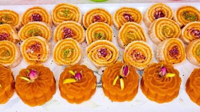 آموزش حلوا رولی و حلوای قالبی شیک و مجلسی خیلی خوشمزه مناسب برای ماسوره زدن و قالب زدن!