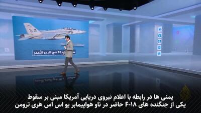 ماجرای سقوط جنگنده F-18 سوپر هورنت، گران‌قیمت‌ترین پرنده ناو ترومن…حادثه یا حمله یمنی‌ها؟ + فیلم