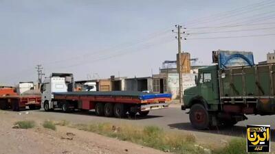 فیلم| رژه کامیون‌داران گنابادی به یاد جان باختگان حادثه بندر شهید رجایی