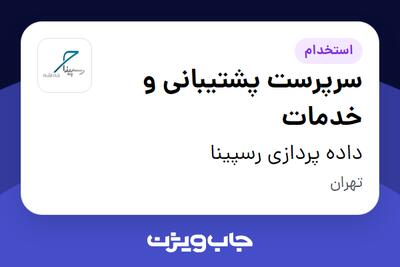 استخدام سرپرست پشتیبانی و خدمات - آقا در داده پردازی رسپینا