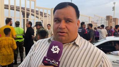 حضور قهرمان‌پارالمپیک در حاشیه دیدار مس و پرسپولیس - پارس فوتبال