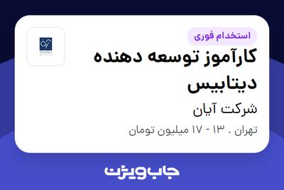 استخدام کارآموز توسعه دهنده دیتابیس در شرکت آیان