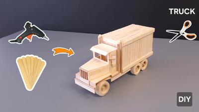 آموزش ساخت کامیون چوبی با چوب بستنی: پروژه DIY برای تمام سنین